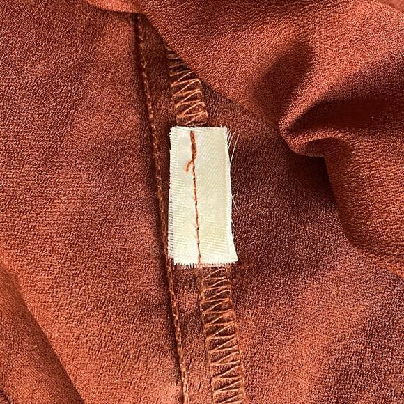 2/$30 ZARA Guipure Lace Crochet Pencil Skirt XS Terracotta Back Slit Midi #6361 - Picture 12 of 14